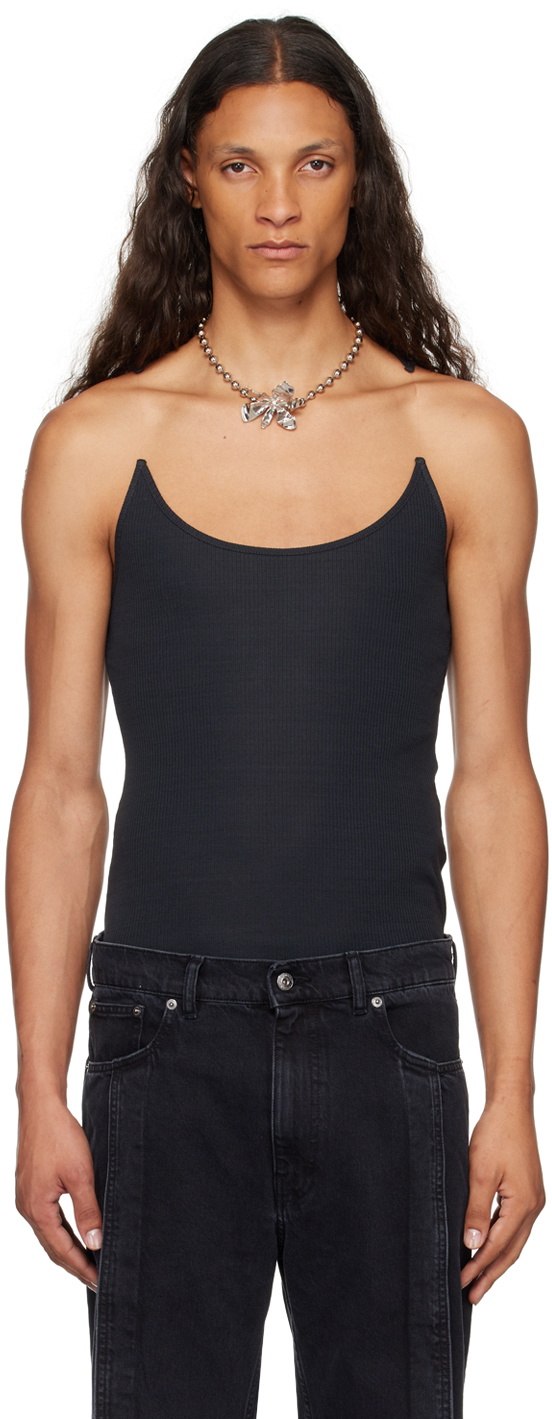 Y/Project Black invisible Strap Tank Top Y/Project