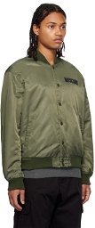 Moschino Khaki Insulated Bomber Jacket