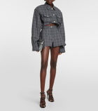 The Mannei Pavlle checked wool-blend shorts