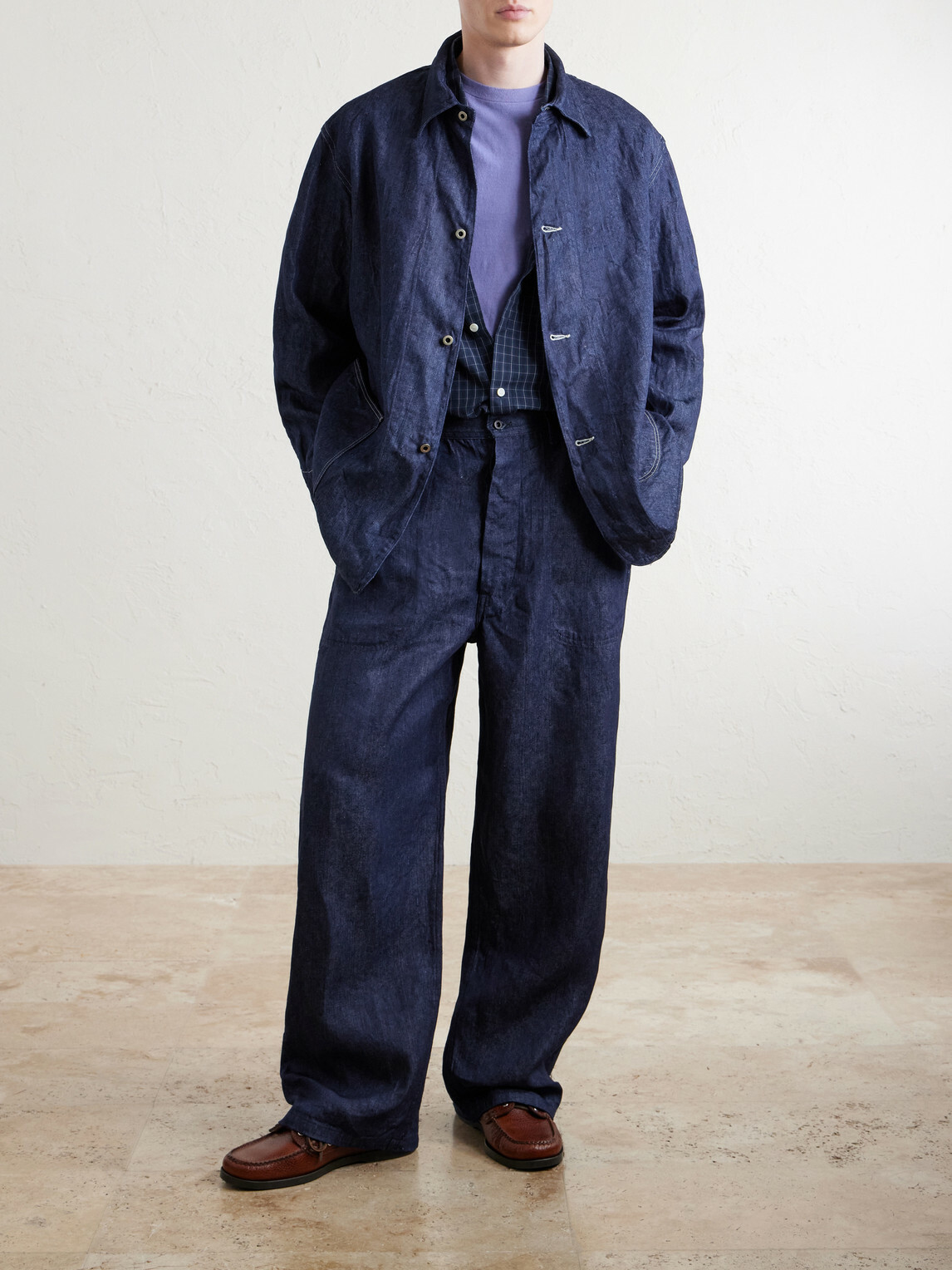 OrSlow - Linen Denim Jacket - Blue
