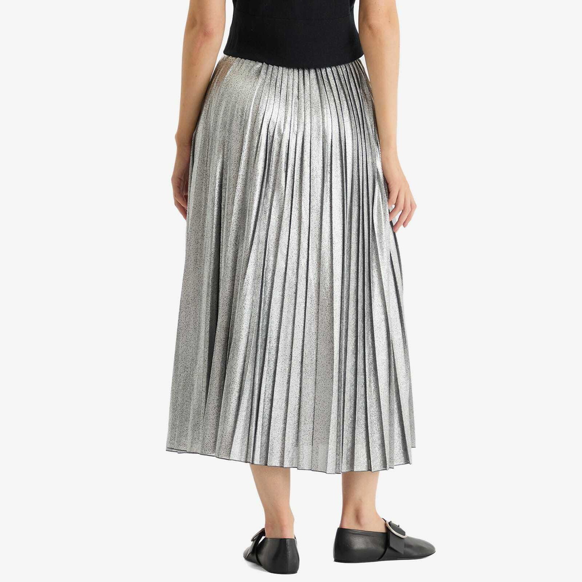 Weekend by Max Mara Women's Gamma Pleated Skirt in Silver