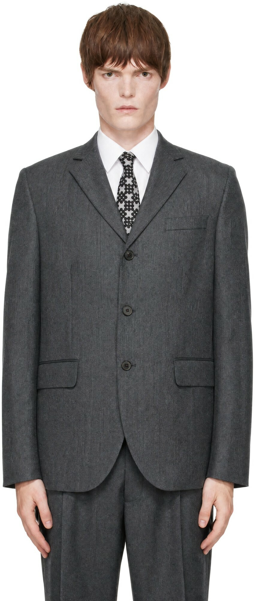 ANOTHER ASPECT Gray Another 1.0 Suit Blazer