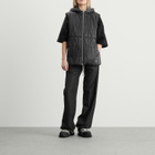 Rick Owens x Moncler Geocamo Flight Ziplock Hooded Vest in Black