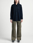 Good American Womens Denim shirt in Blue