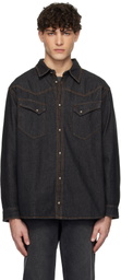 Uniform Bridge Black Western Denim Shirt