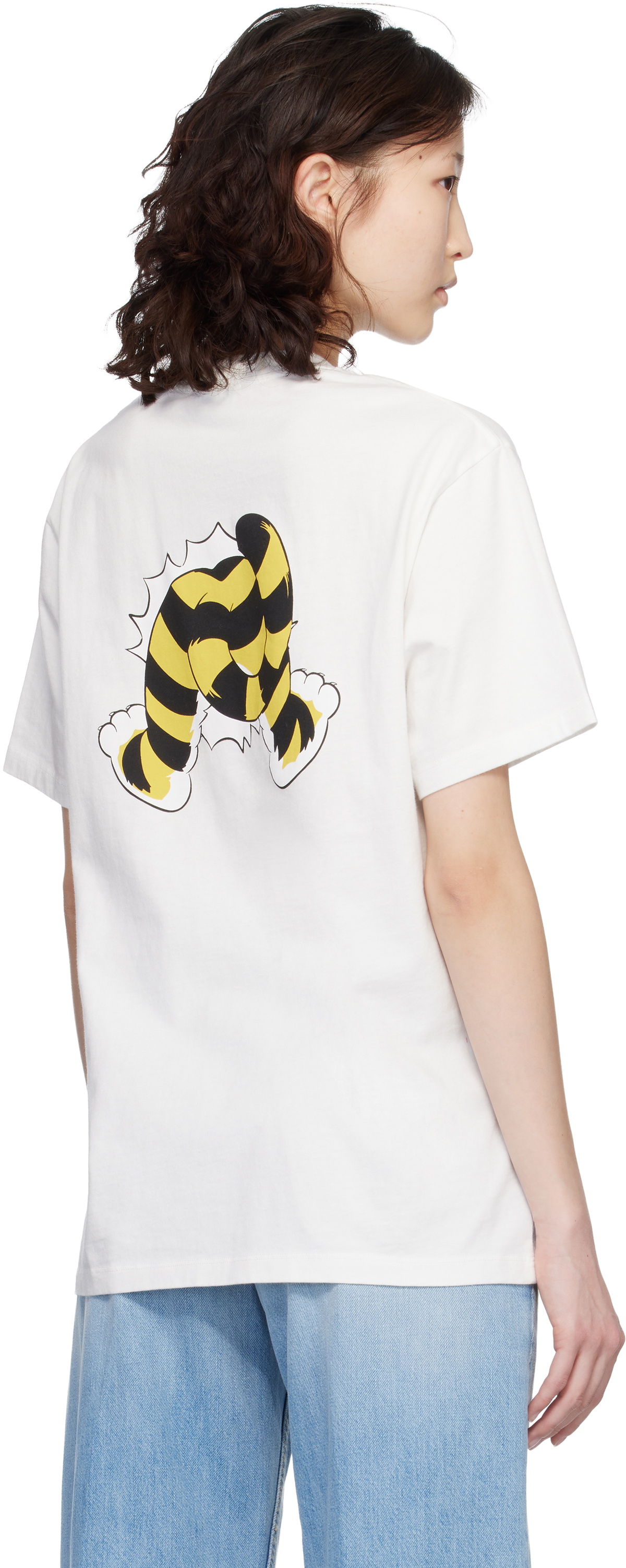 Kenzo Off-White Kenzo Paris 'KENZO Wild Tiger' Loose T-shirt
