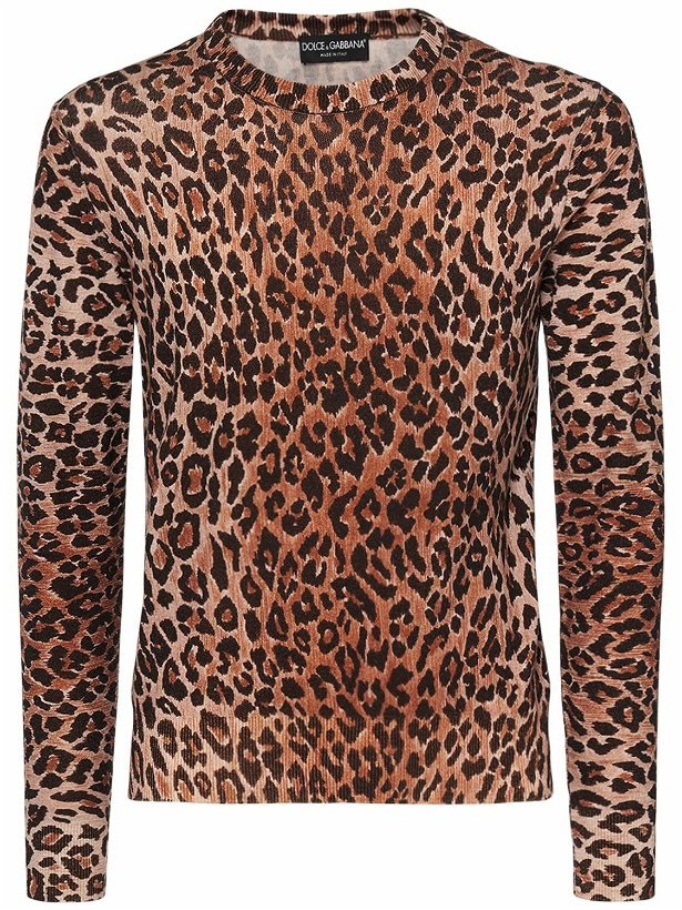 Photo: DOLCE & GABBANA - Leopard Print Wool Sweater