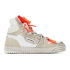 Off-White White and Orange Off-Court 3.0 Sneakers