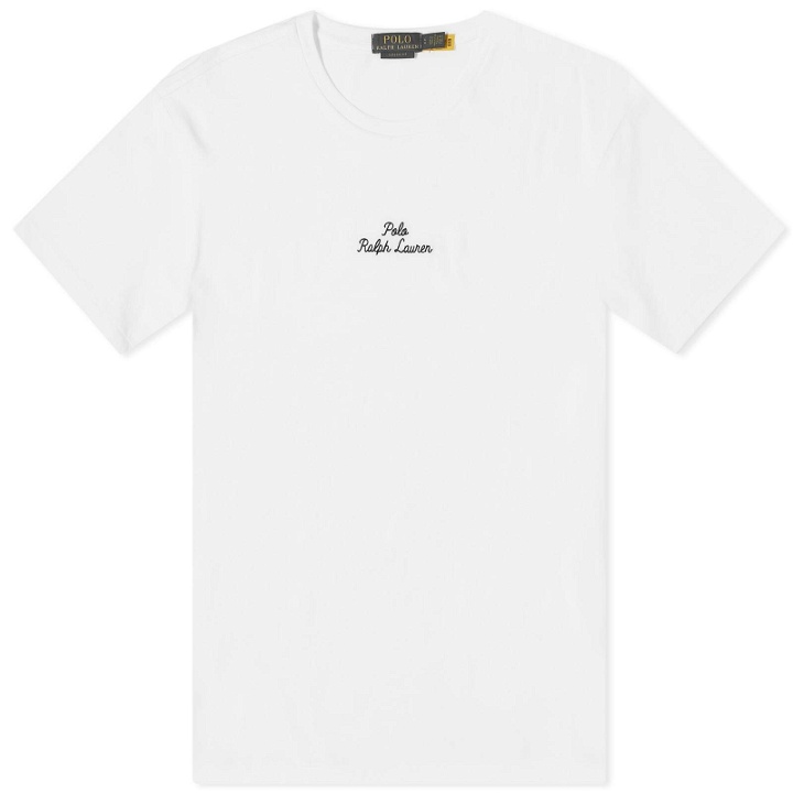 Photo: Polo Ralph Lauren Men's Chain Stitch Logo T-Shirt in White