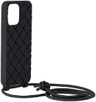 Bottega Veneta Black Intreccio Strap iPhone 14 Pro Max Case