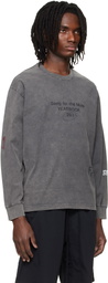 Song for the Mute Gray 'Scribble' Oversized Crew Neck Pullover T-shirt