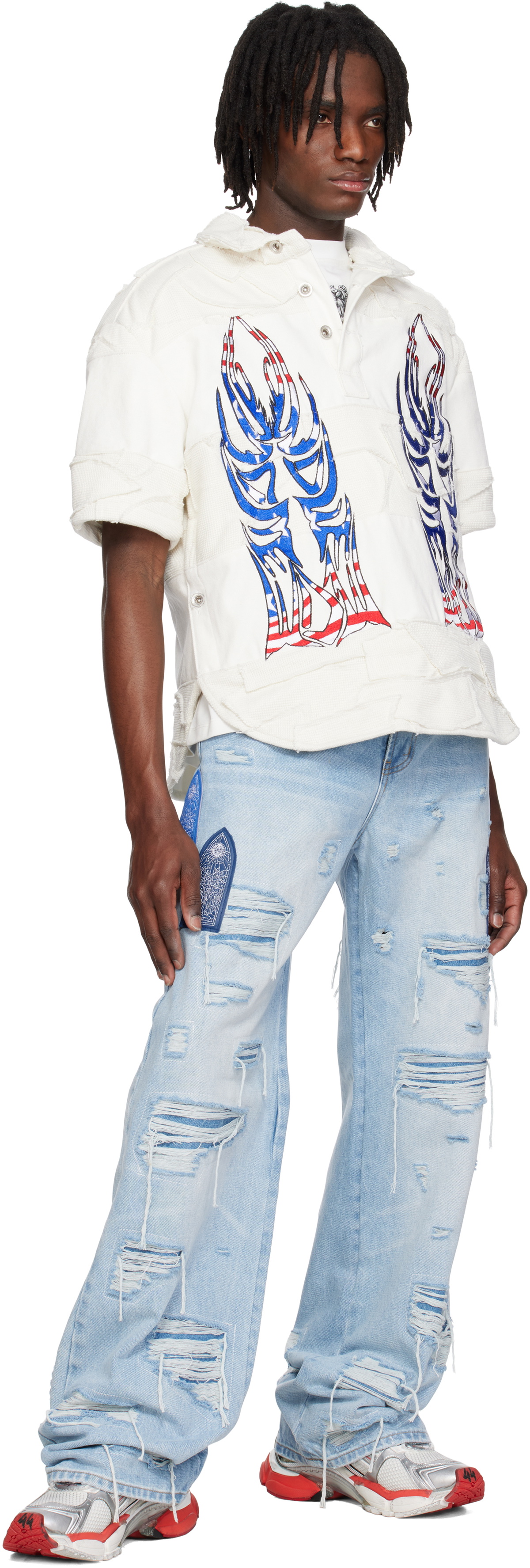 Who Decides War Off-White Winged Glory Polo