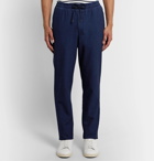 Sease - Summer Mindset Cotton-Chambray Drawstring Trousers - Blue