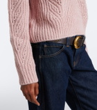 Moncler Wool, alpaca, and cashmere turtleneck sweater