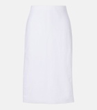Vince Easy linen-blend midi skirt