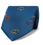 Gucci - 8cm Printed Silk-Twill Tie - Men - Blue