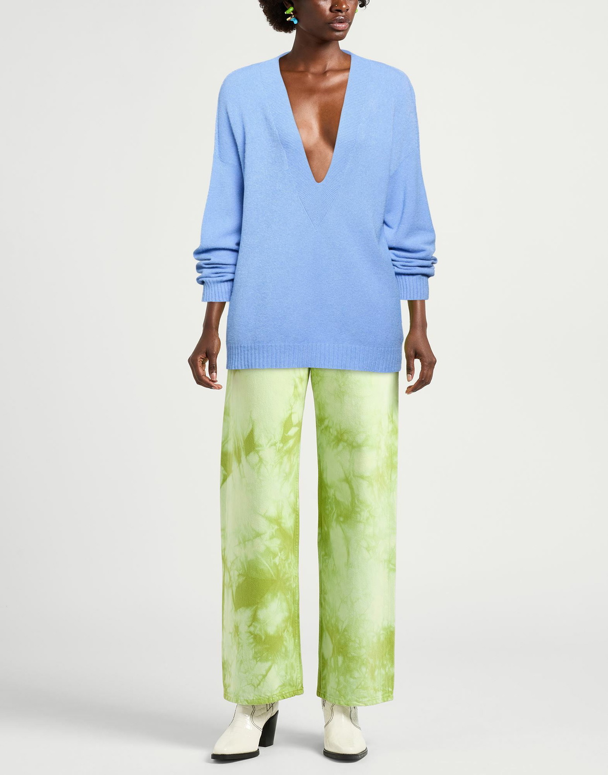 Manila Grace Womens Sweater Azure