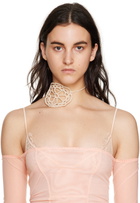 nastyamasha SSENSE Exclusive Beige Crochet Choker