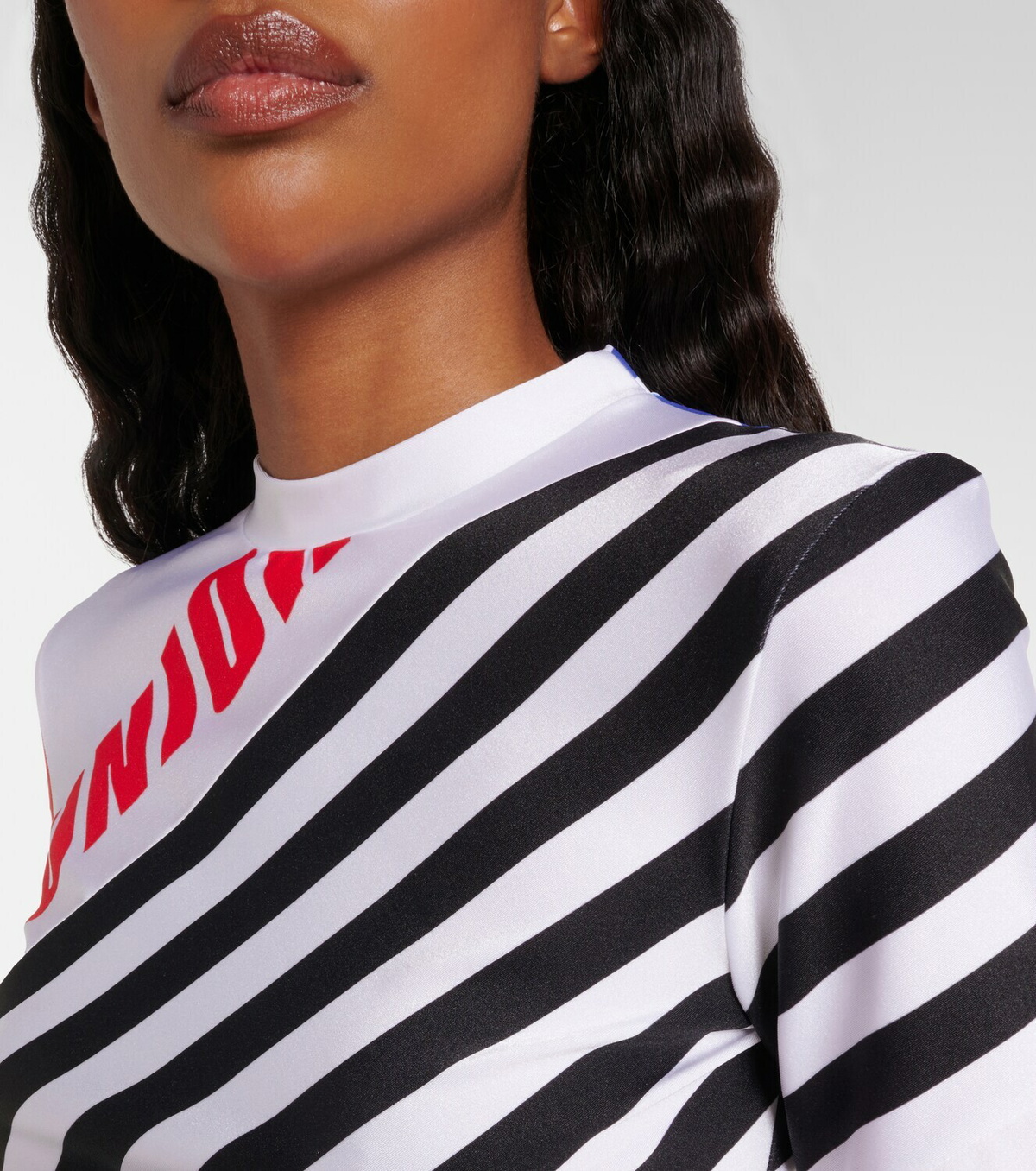 Jean Paul Gaultier Logo striped jersey T-shirt