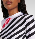 Jean Paul Gaultier Logo striped jersey T-shirt