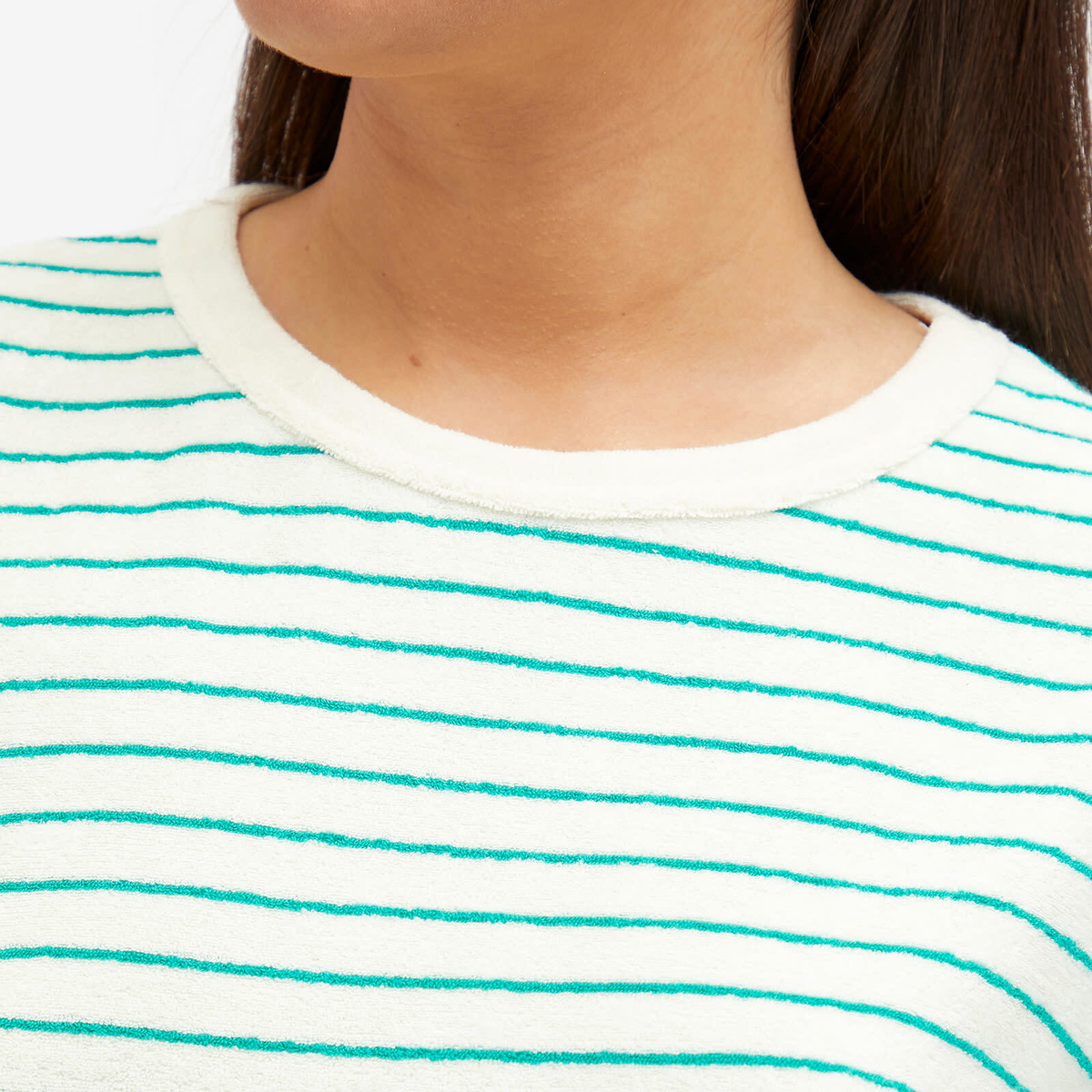 Howlin by Morrison Women's Howlin' Towelling Short Sleeve Top Sky Dreamers in Green-Ish