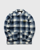 Butter Goods Plaid Zip Thru Overshirt Blue - Mens - Overshirts