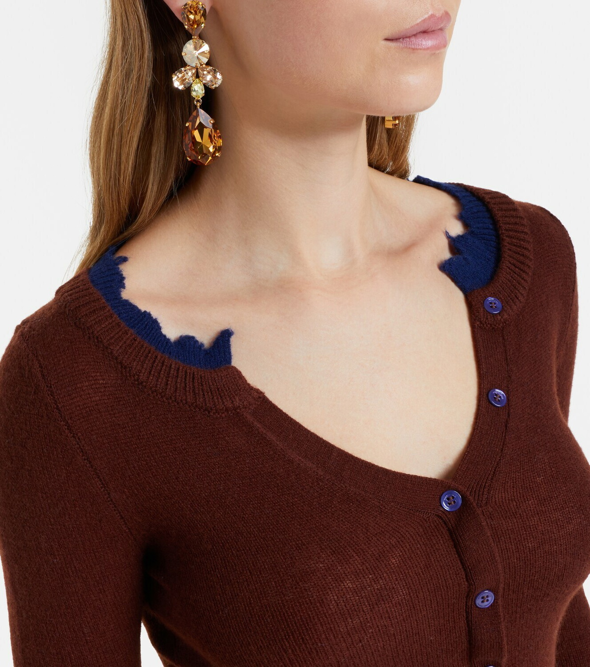 Shushu/Tong Distressed wool cardigan