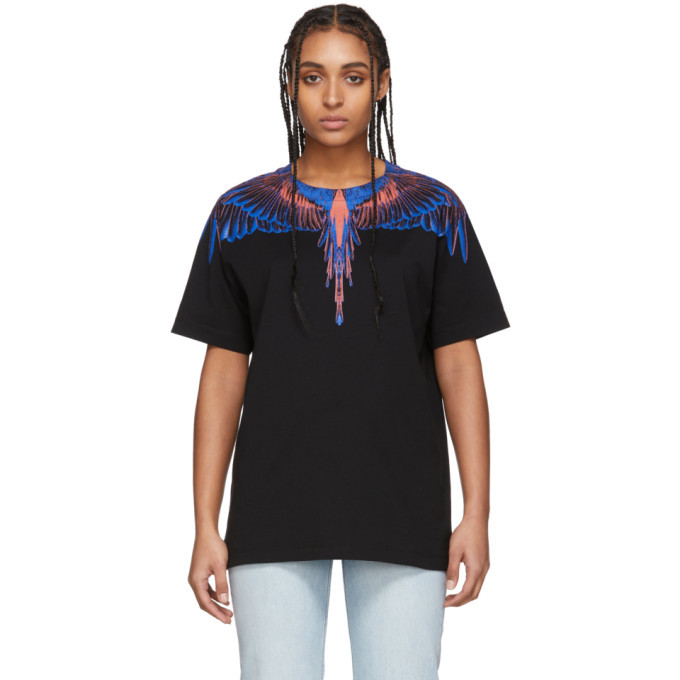 Photo: Marcelo Burlon County of Milan Black and Pink Wings T-Shirt