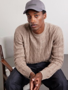 Zegna - Embroidered Cotton-Twill Cap - Gray