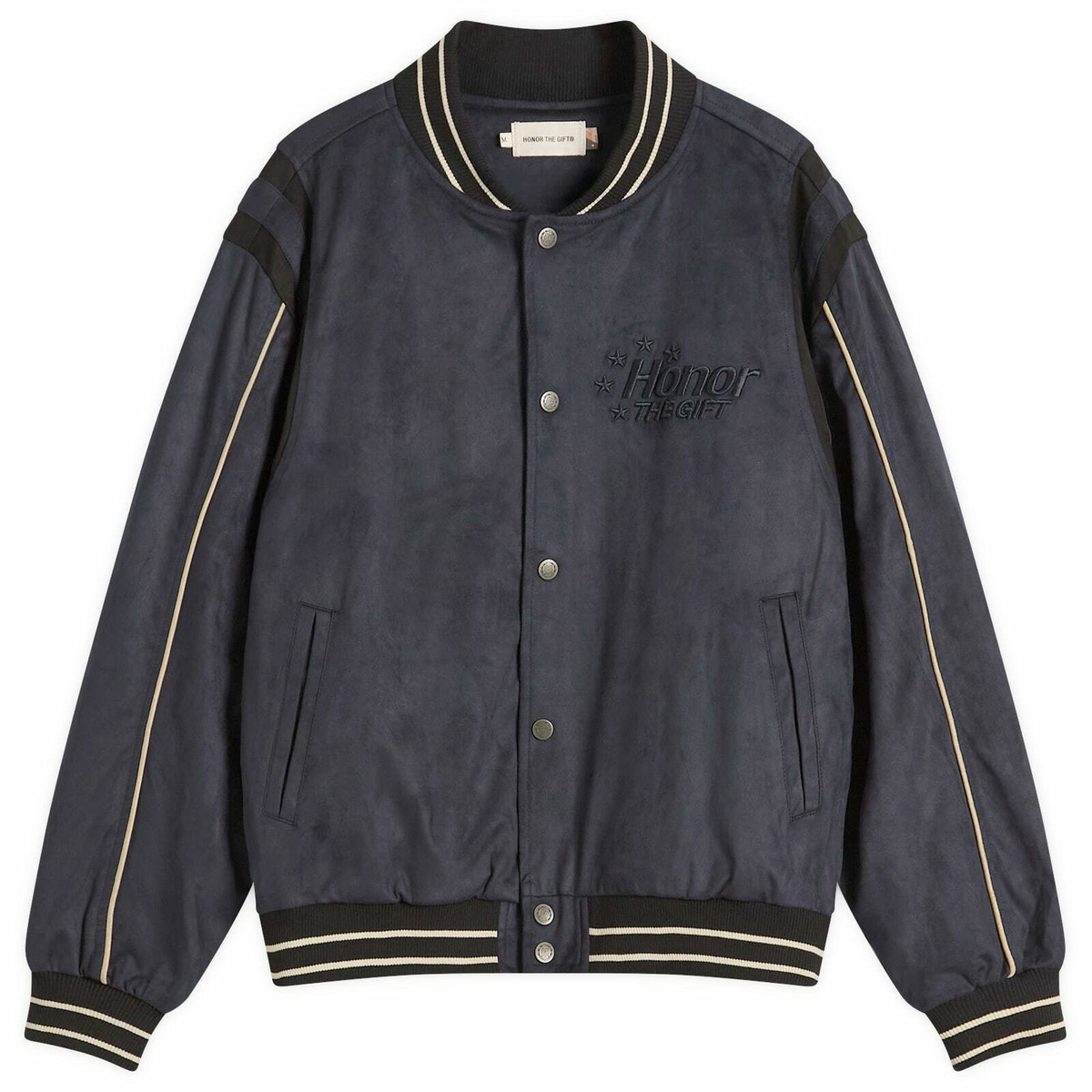 Honor the Gift Men's Oil Head Varisty Jacket in Navy