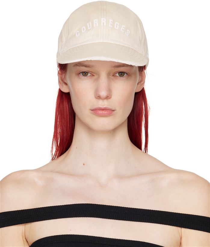 Photo: Courrèges Beige AC Embroidered Washed Cap