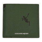 Alexander McQueen Green Dancing Skeleton Wallet
