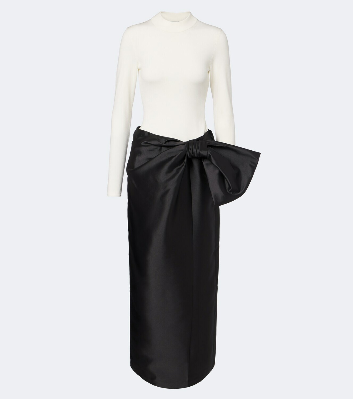 Simkhai Coralyne bow-detail knitted satin gown