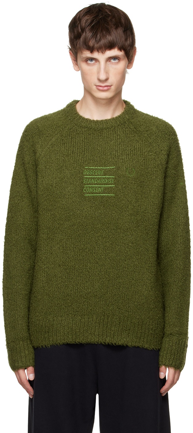 Photo: Raf Simons Green Fred Perry Edition Sweater