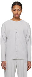 HOMME PLISSÉ ISSEY MIYAKE Gray Basics Cardigan