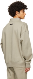 Essentials Grey Pullover Mock Neck Sweatshirt