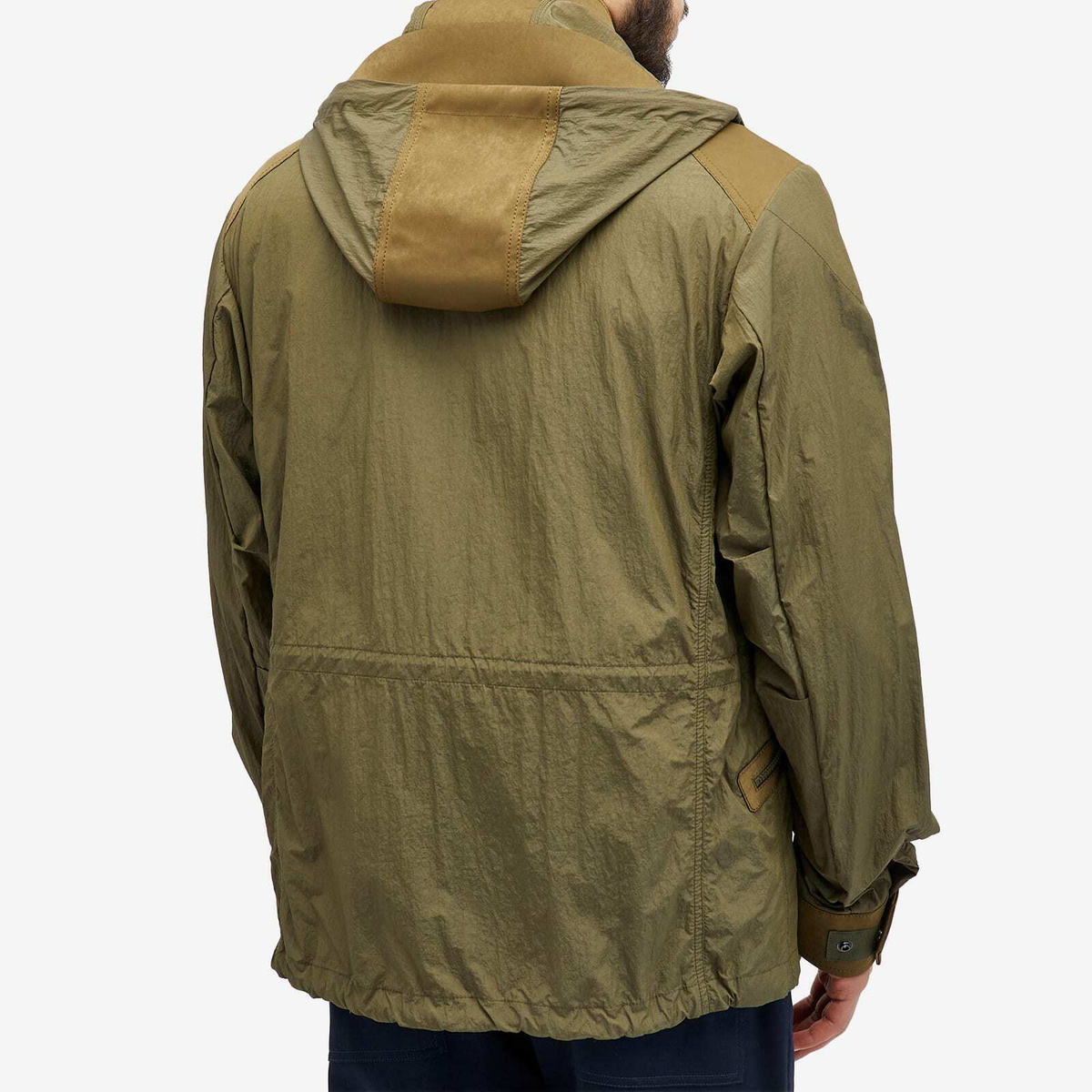 Moncler Men's Velan Crinkle Nylon Jacket in Green Moncler