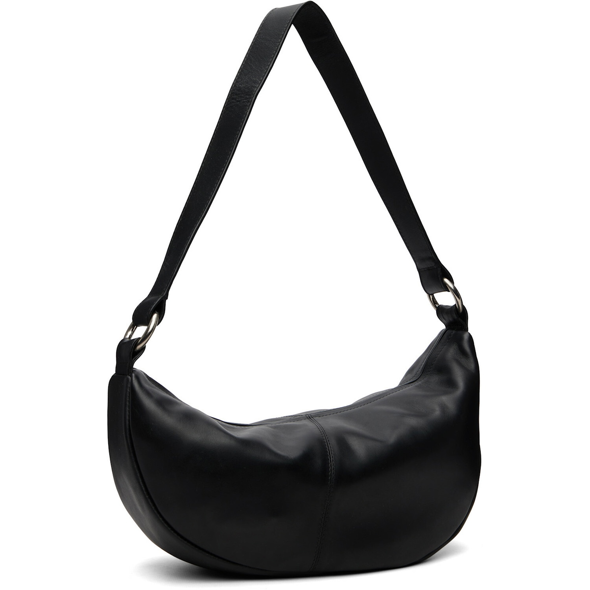 St. Agni Black Utility Crescent Bag