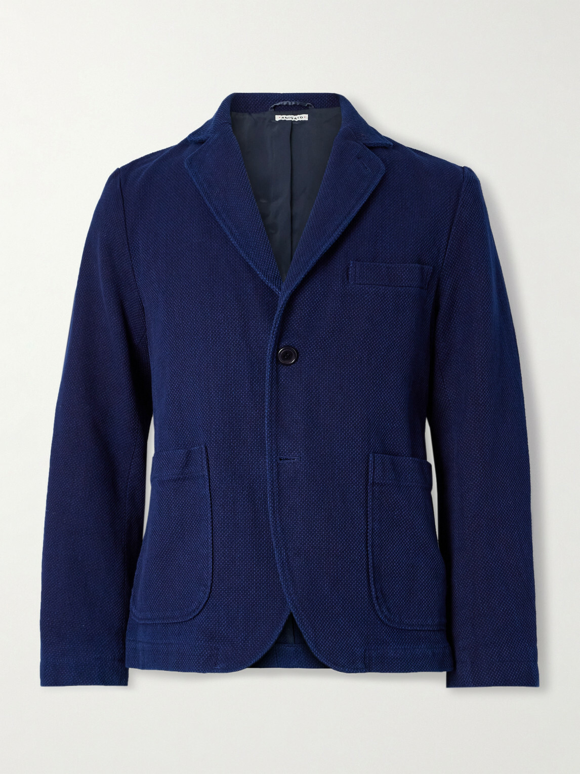 Blue Blue Japan - Sashiko Cotton-Piqué Suit Jacket - Blue