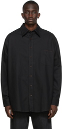 Acne Studios Black Embroidered Logo Shirt