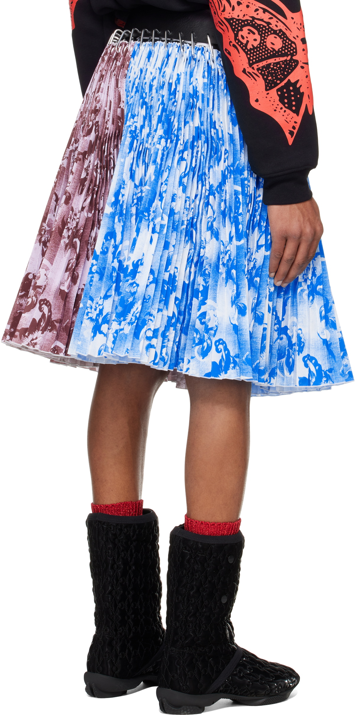 Chopova Lowena Blue & Purple Ducky Knee Carabiner Skirt