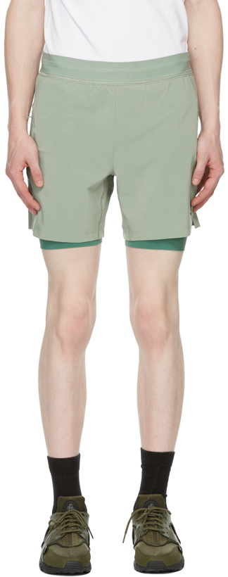 Photo: Nike Green Yoga 2-In-1 Shorts