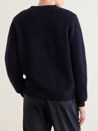 A.P.C. - Edmond Logo-Intarsia Wool Sweater - Blue