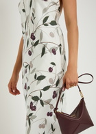 Stella Mccartney Cherry-print Silk Maxi Dress Cream