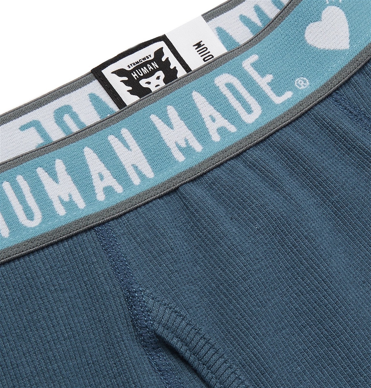 Human Made - Two-Pack Ribbed Cotton Boxer Briefs - Blue Human Made