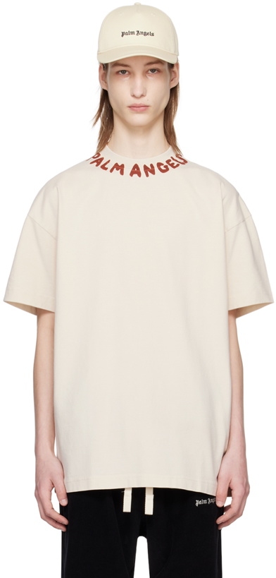Photo: Palm Angels Off-White Printed T-Shirt