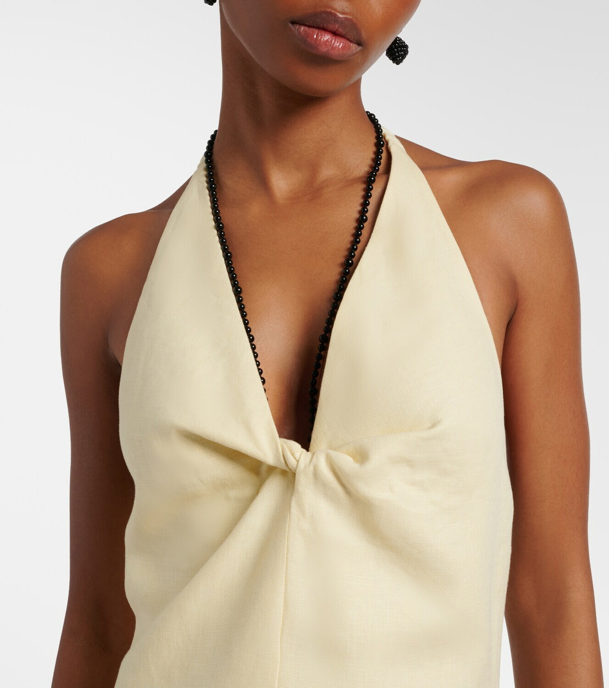 SIR Halterneck linen maxi dress