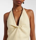 SIR Halterneck linen maxi dress