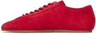 Dries Van Noten Red Suede Sneakers