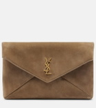 Saint Laurent Cassandre suede pouch